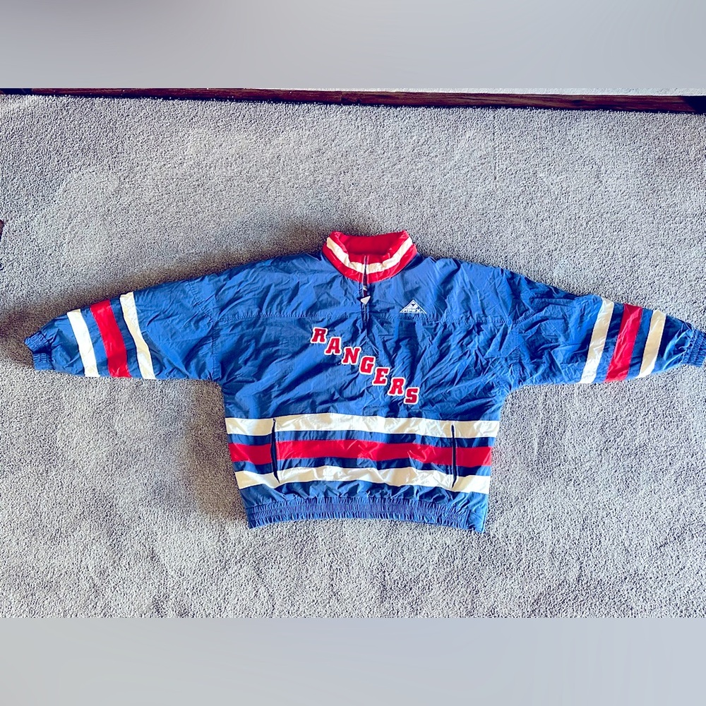 Vintage 90's Apex One NHL New York Rangers Puffer Jacket Mens XL